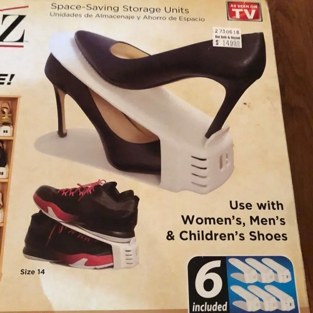 NEW Shoe Slotz Shoe organizer, six piece set